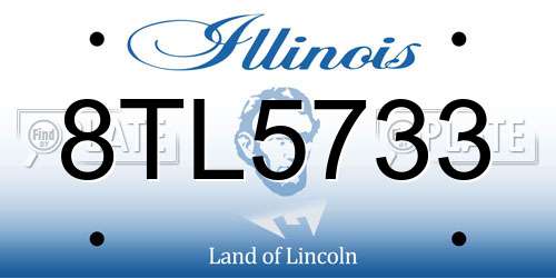 8TL5733 Illinois License Plate