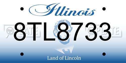 8TL8733 Illinois License Plate