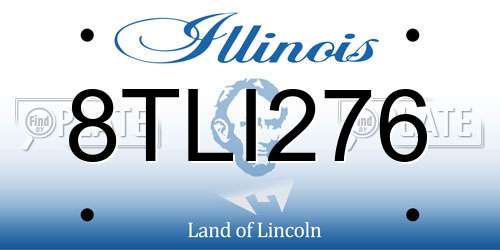 8TLI276 Illinois License Plate