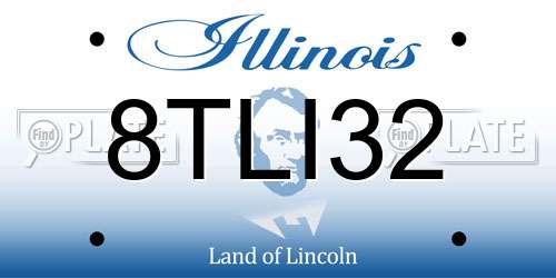 8TLI32 Illinois License Plate