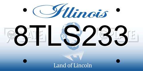 8TLS233 Illinois License Plate