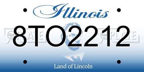 8TO2212 Illinois License Plate