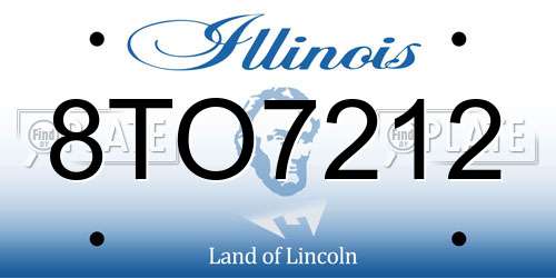 8TO7212 Illinois License Plate