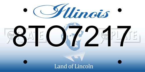 8TO7217 Illinois License Plate