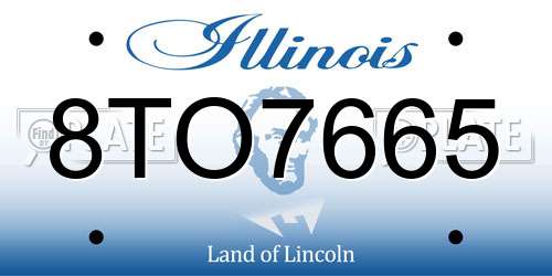 8TO7665 Illinois License Plate
