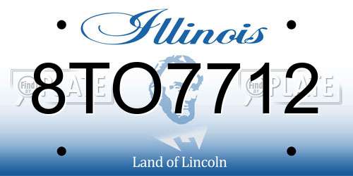 8TO7712 Illinois License Plate
