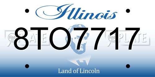 8TO7717 Illinois License Plate