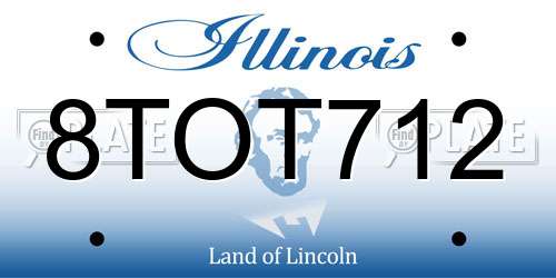 8TOT712 Illinois License Plate