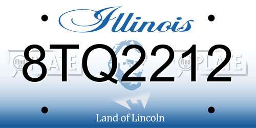 8TQ2212 Illinois License Plate