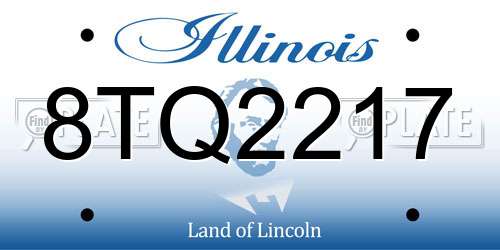 8TQ2217 Illinois License Plate