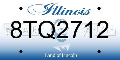 8TQ2712 Illinois License Plate