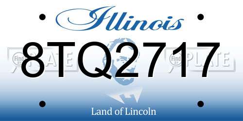 8TQ2717 Illinois License Plate