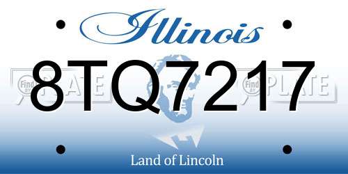 8TQ7217 Illinois License Plate