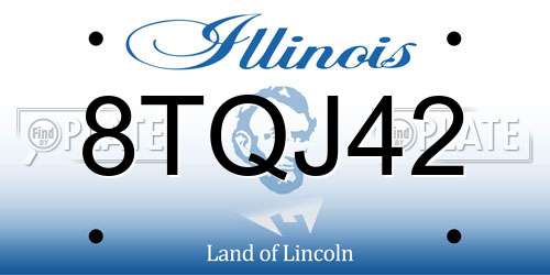 8TQJ42 Illinois License Plate
