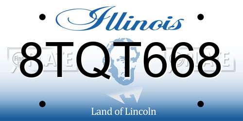 8TQT668 Illinois License Plate
