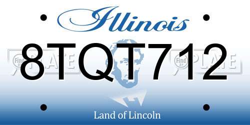 8TQT712 Illinois License Plate