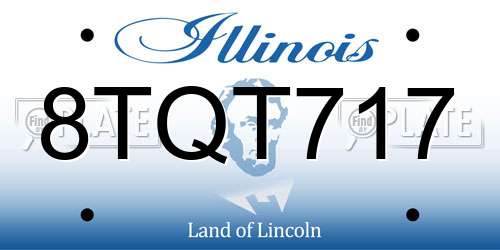8TQT717 Illinois License Plate