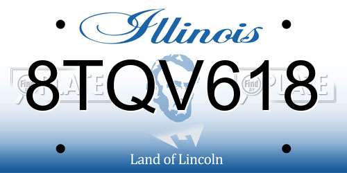 8TQV618 Illinois License Plate