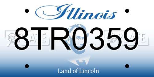 8TR0359 Illinois License Plate