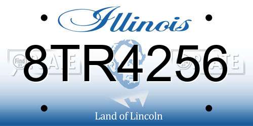 8TR4256 Illinois License Plate