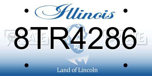 8TR4286 Illinois License Plate