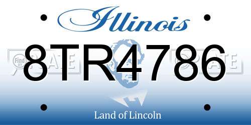 8TR4786 Illinois License Plate