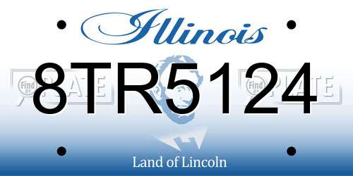 8TR5124 Illinois License Plate