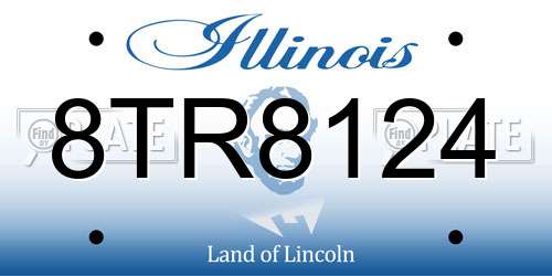 8TR8124 Illinois License Plate