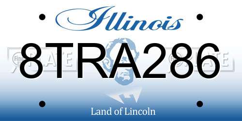 8TRA286 Illinois License Plate