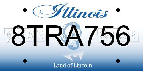 8TRA756 Illinois License Plate
