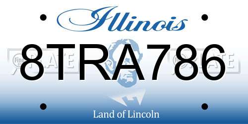 8TRA786 Illinois License Plate