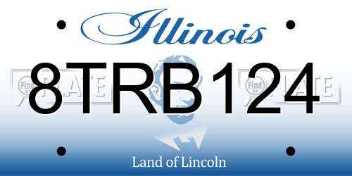 8TRB124 Illinois License Plate