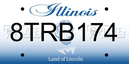8TRB174 Illinois License Plate