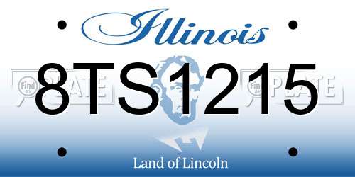 8TS1215 Illinois License Plate