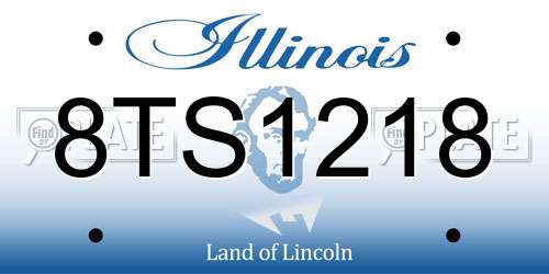8TS1218 Illinois License Plate