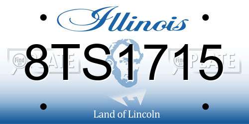 8TS1715 Illinois License Plate
