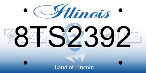 8TS2392 Illinois License Plate