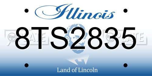 8TS2835 Illinois License Plate