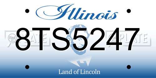 8TS5247 Illinois License Plate
