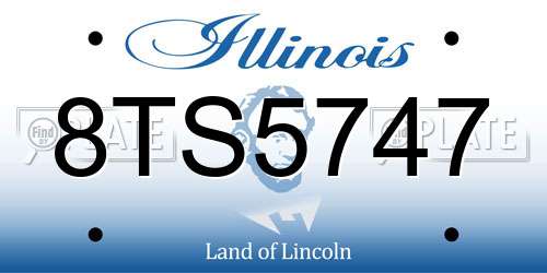 8TS5747 Illinois License Plate