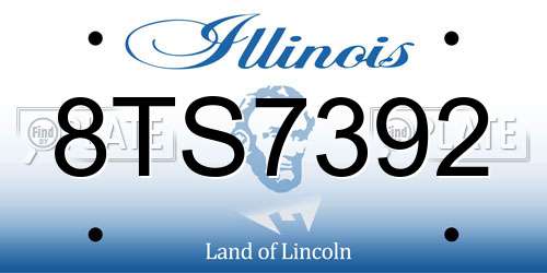 8TS7392 Illinois License Plate