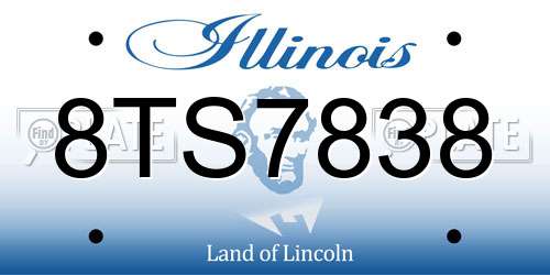 8TS7838 Illinois License Plate