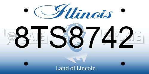 8TS8742 Illinois License Plate