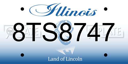 8TS8747 Illinois License Plate