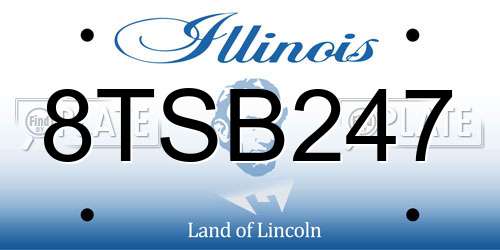 8TSB247 Illinois License Plate