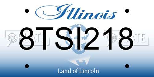 8TSI218 Illinois License Plate