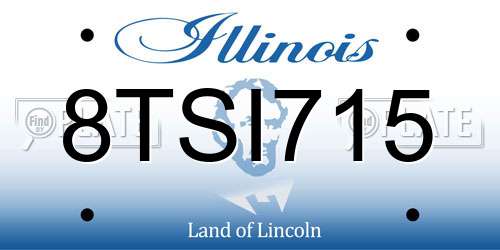 8TSI715 Illinois License Plate
