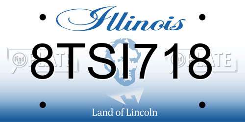 8TSI718 Illinois License Plate