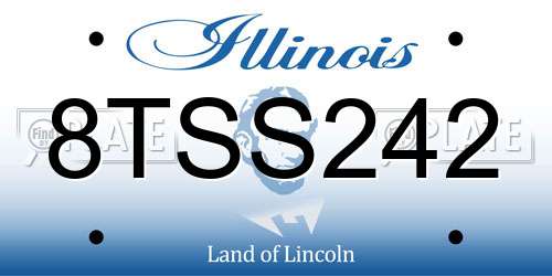 8TSS242 Illinois License Plate
