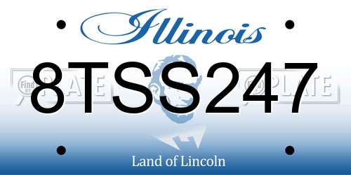 8TSS247 Illinois License Plate